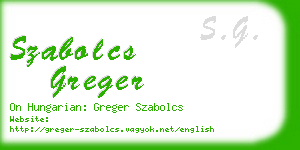 szabolcs greger business card